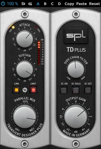 Brainworx SPL Transient Designer Plus