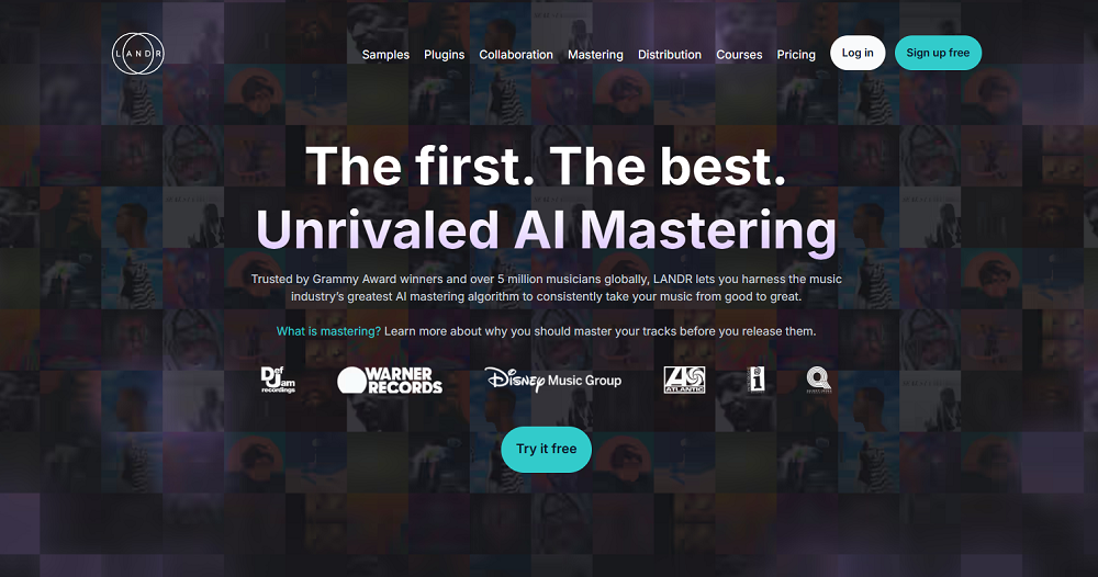 LANDR (AI Mastering)
