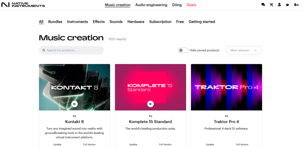 Native Instruments plugins