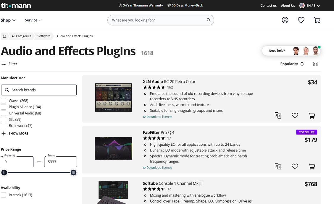 Thomann plugins
