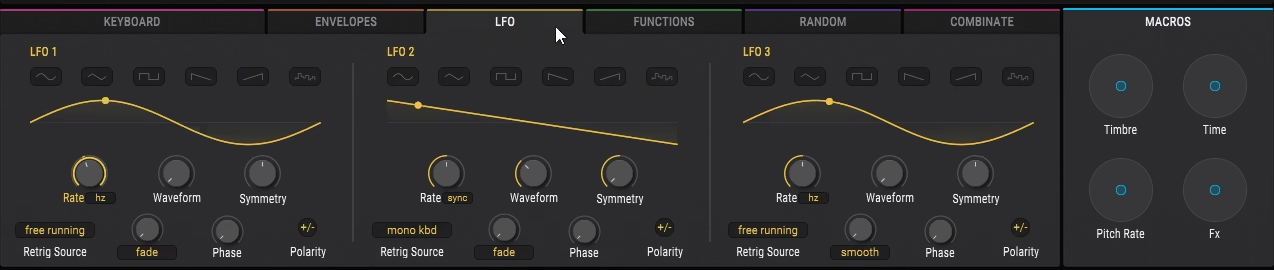Arturia Pigments - LFO Section
