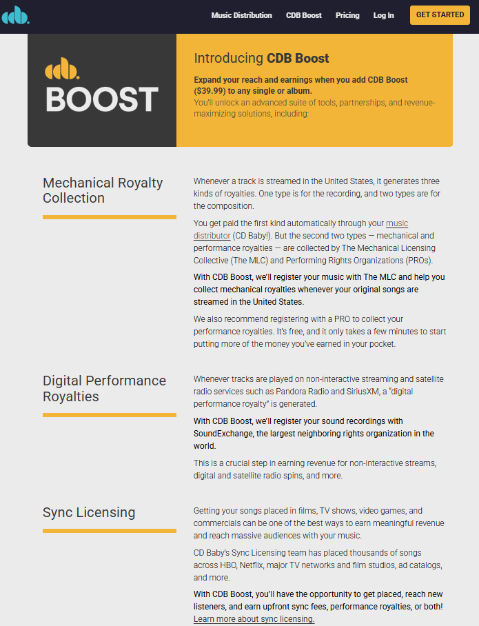 CD Baby - CDB Boost