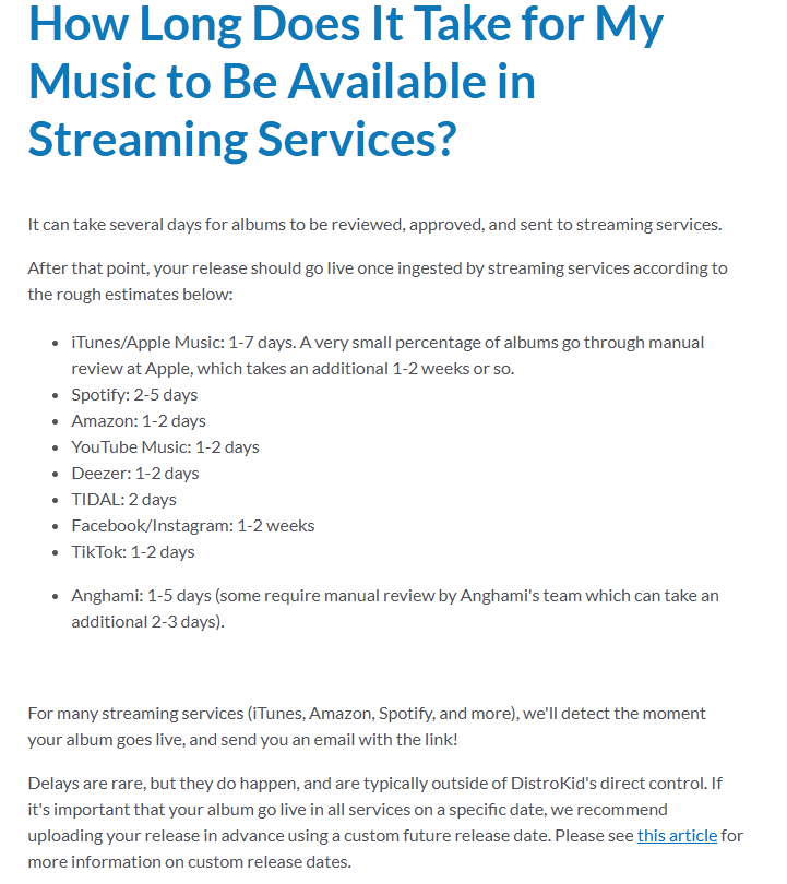 DistroKid - Speed To Stores