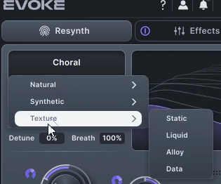 Evoke Resynthesis - Character Modes (Texture)