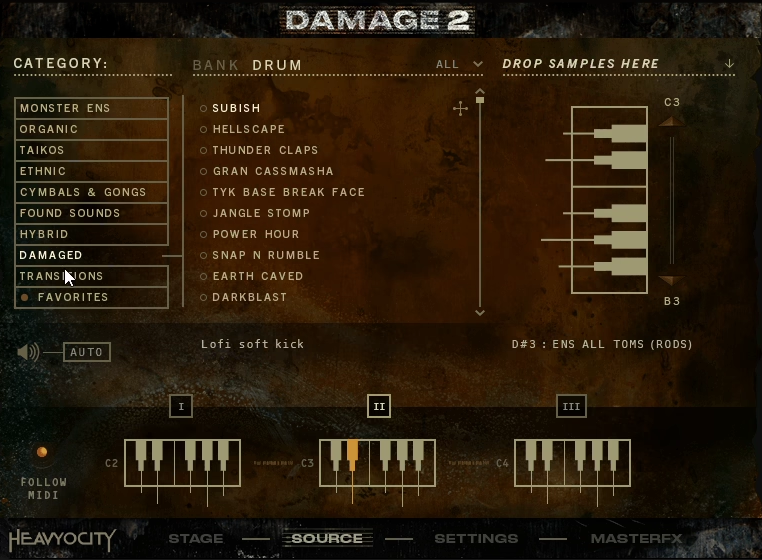 Heavyocity Damage 2 - Source Section