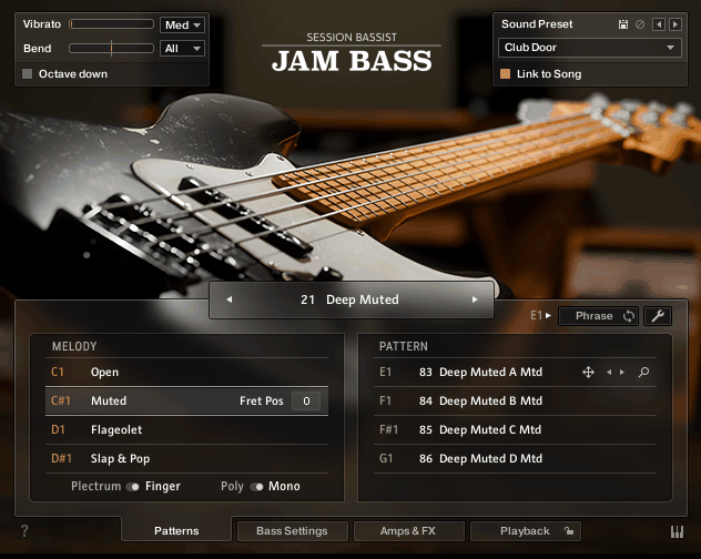 NI Jam Bass Review - Main GUI