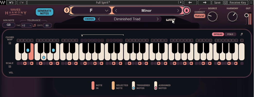 Waves Harmony - Note Editor