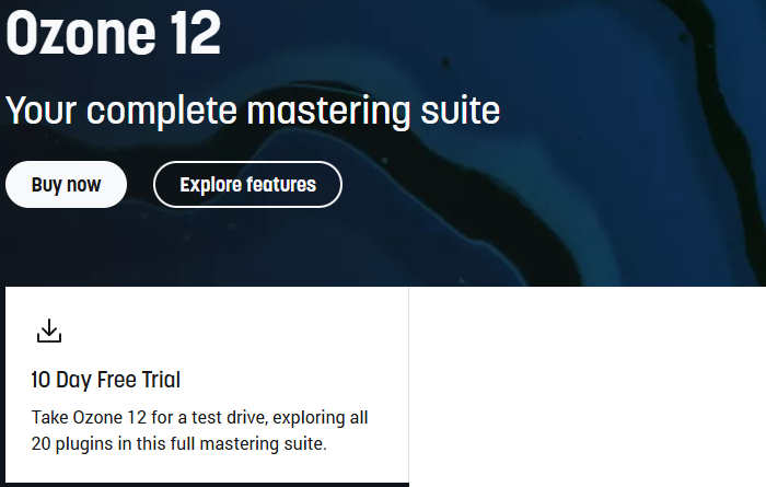 Ozone 12 Free Trial