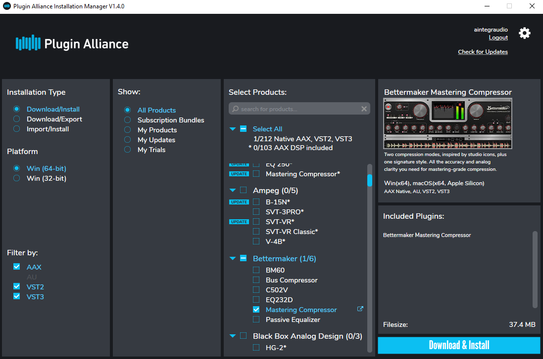 Plugin Alliance Installation Manager