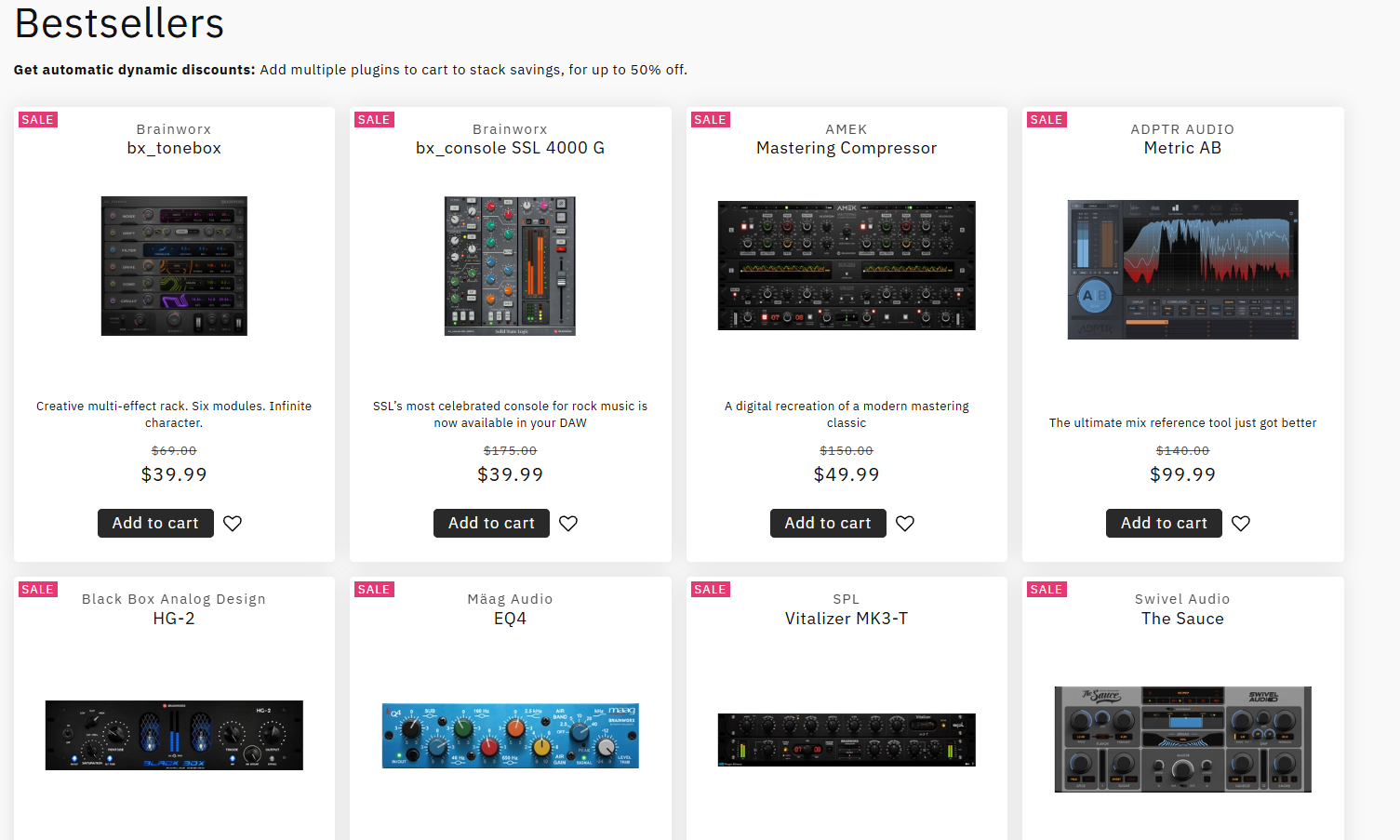 PluginAlliance Bestsellers