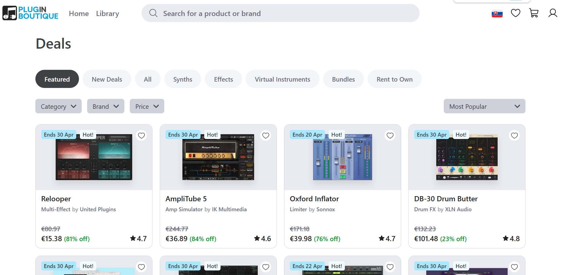 Pluginboutique Deals Page