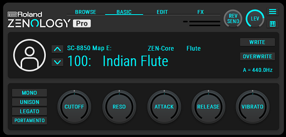 Roland Zenology Pro - Basic View