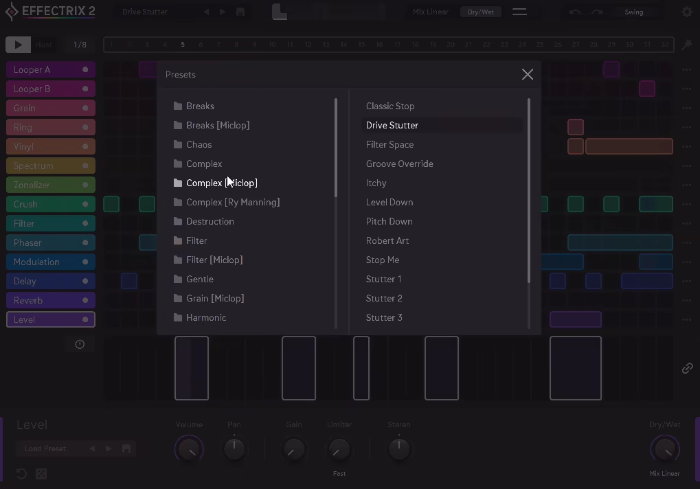 Sugar Bytes Effectrix 2 - Presets Section