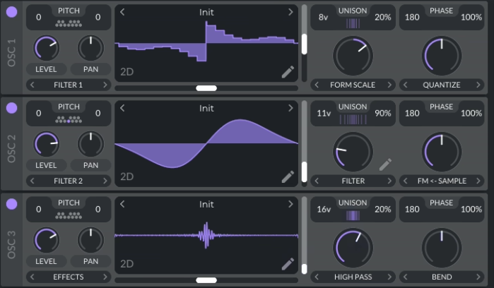 Vital Synth - Oscillators Section