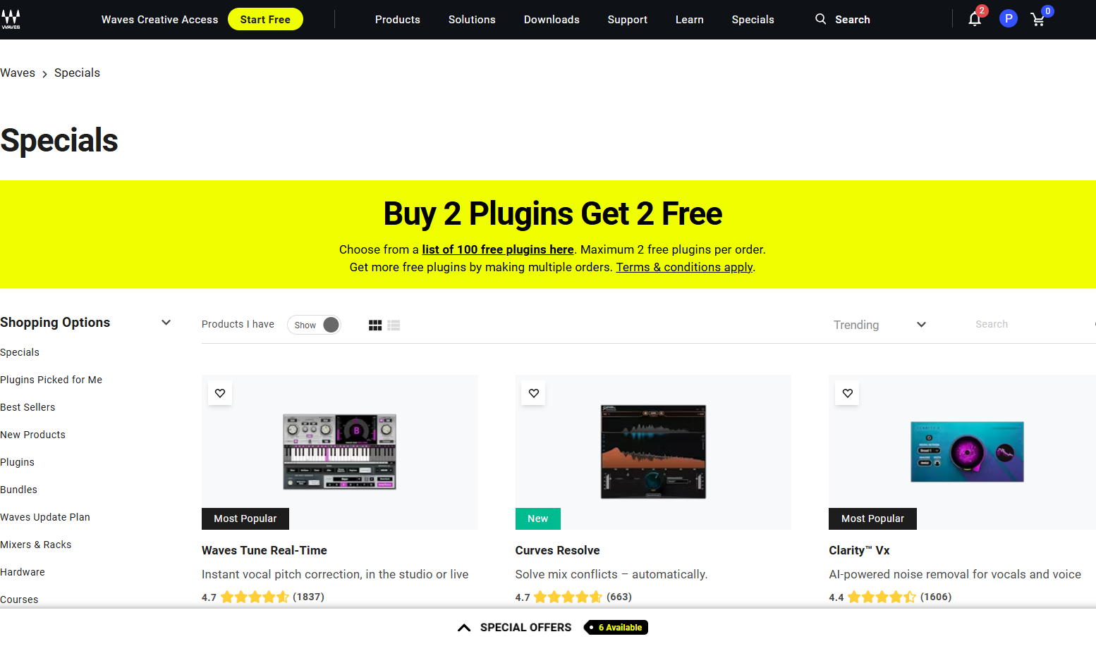 Waves Audio - Sales Page