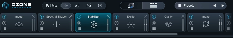iZotope Ozone 12 - Customizable Header