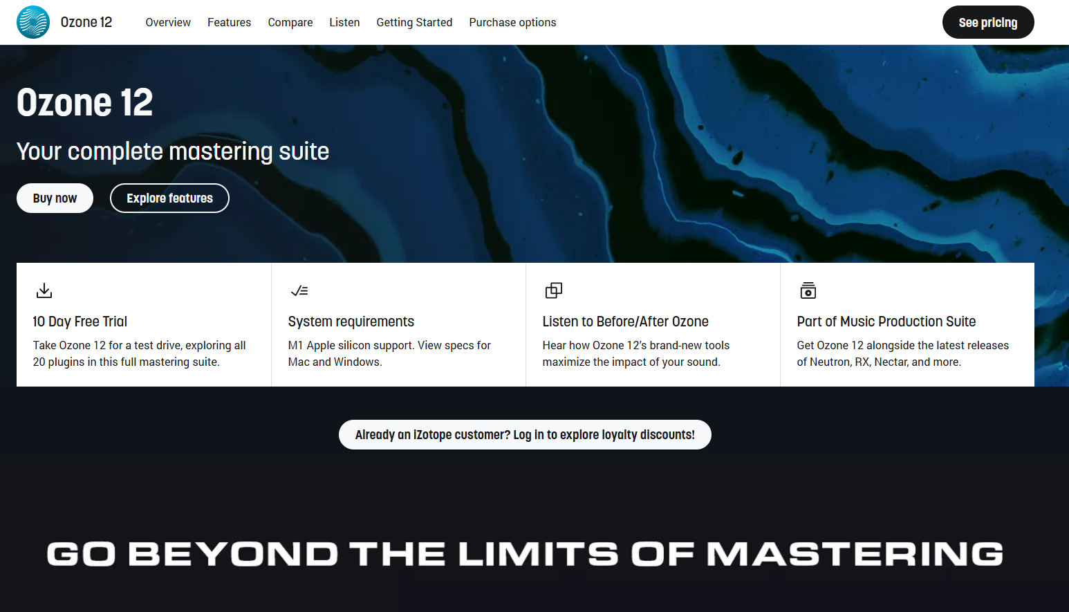 iZotope Ozone 12 - Product Page