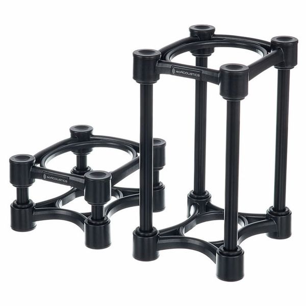 IsoAcoustics ISO-130 height-adjustable isolation stands for studio monitors
