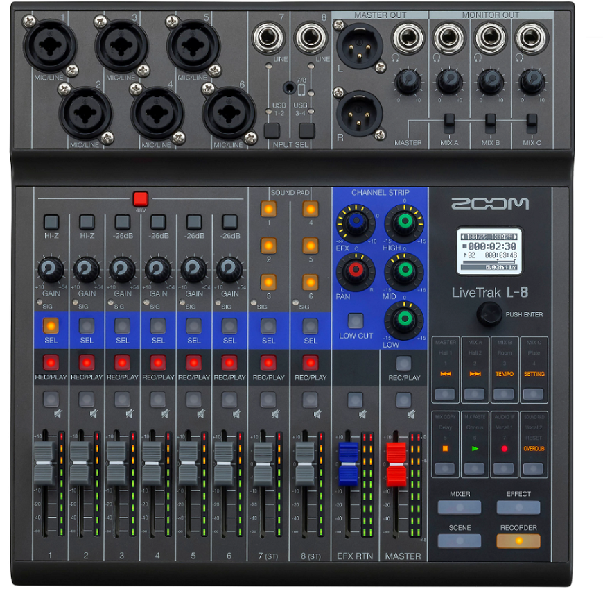 Zoom LiveTrak L-8
